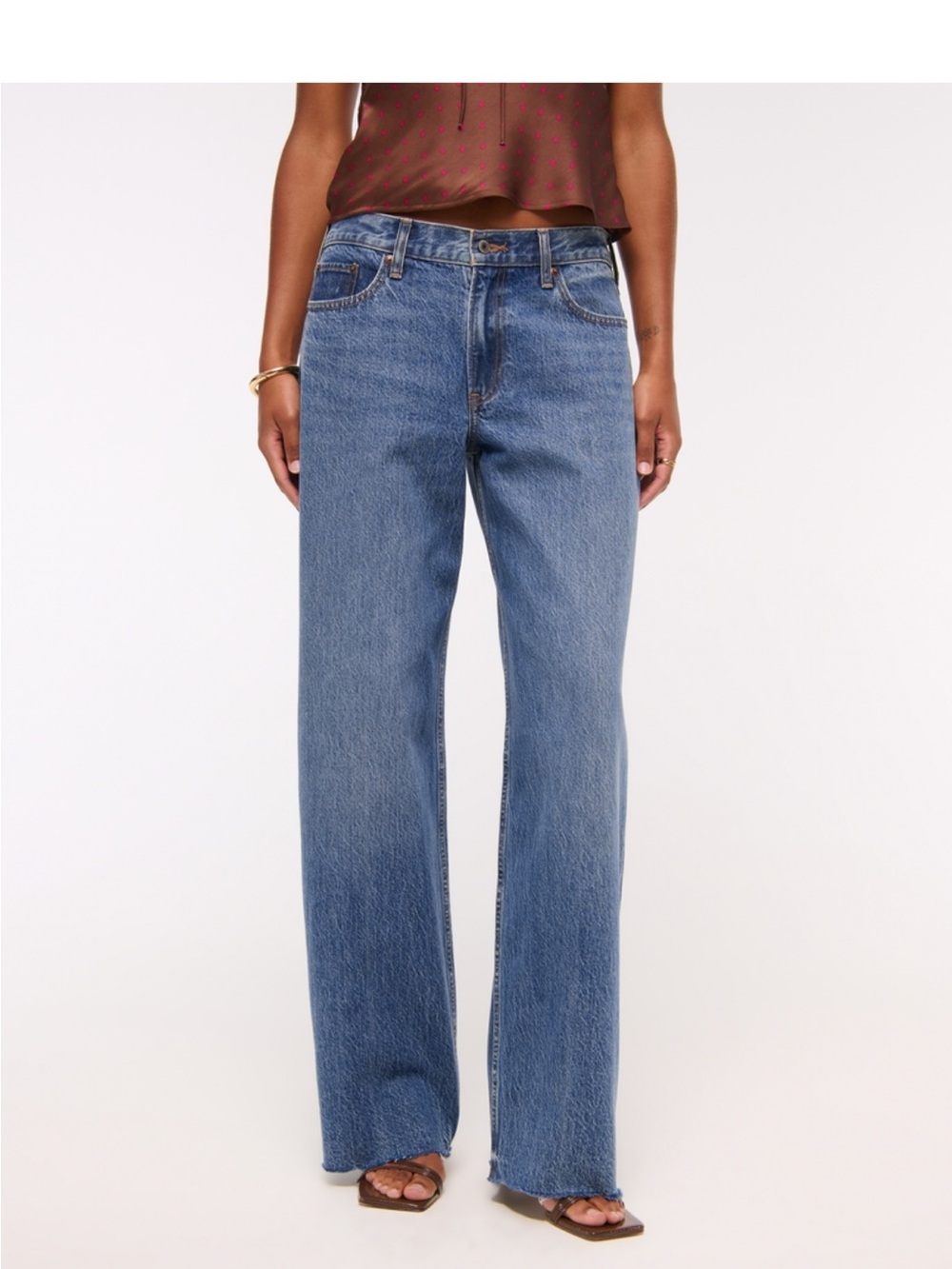 Abercrombie & Fitch Curve Love Loose Wide-Leg Women’s Jeans - Blue Denim Size 29